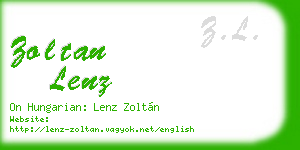 zoltan lenz business card